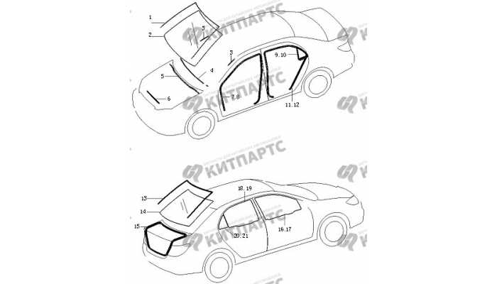 Стекла и уплотнители BYD