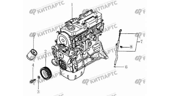 Шкив коленвала и масляный фильтр BYD