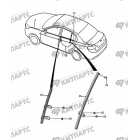 Направляющие стекол задней двери