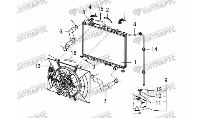 Радиатор охлаждения двигателя Great Wall Hover H3 New