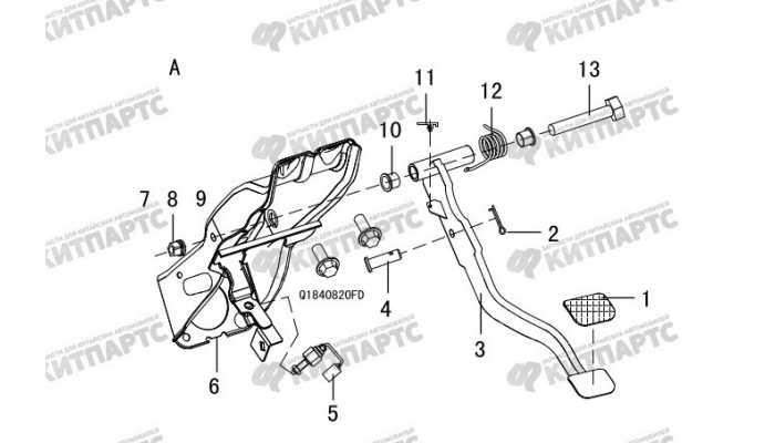 Педаль тормоза Great Wall Hover H3