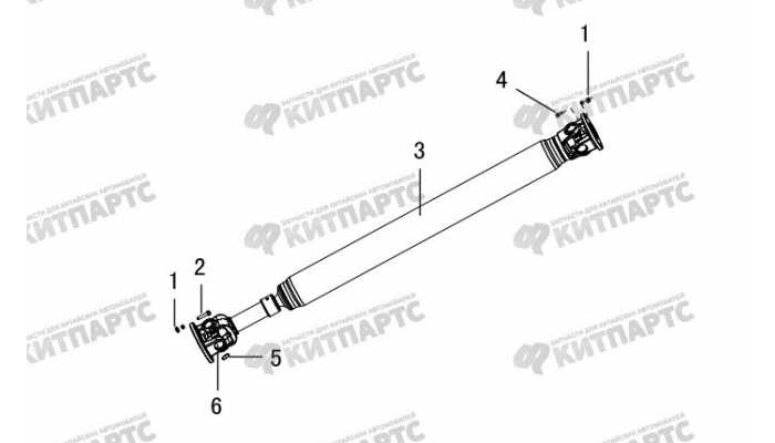 Вал карданный задний Great Wall DW Hower H5