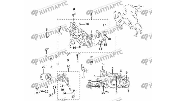 Насос масляный, фильтр Great Wall Hover H3 New