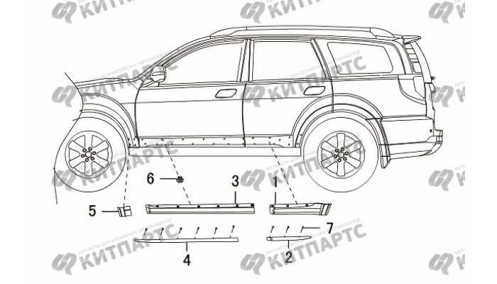 Молдинг двери Great Wall Hover H3 New