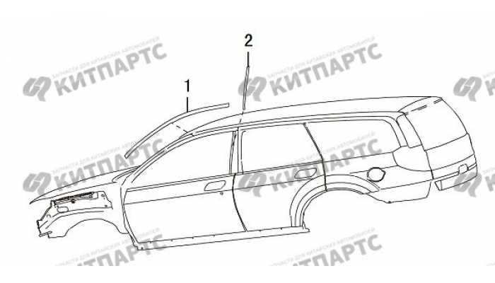 Наклейки передней двери Great Wall Hover H3 New