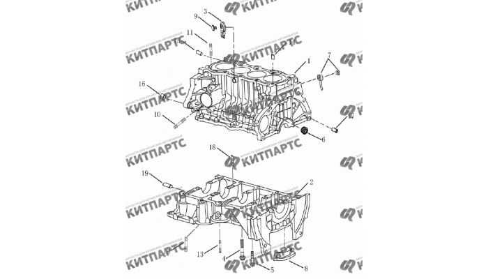 Блок цилиндров (1,8 L) Geely