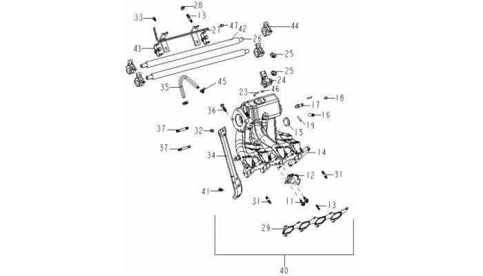 Впускной коллектор Geely MK