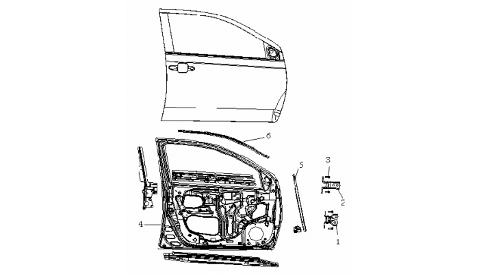 Дверь передняя правая Geely